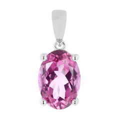 Pink Topaz Silver Pendant