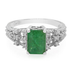 Bahia Emerald Silver Ring