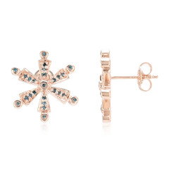 Fancy Diamond Silver Earrings
