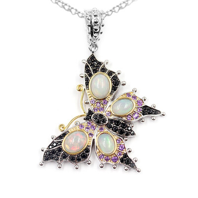 Welo Opal Silver Necklace (Dallas Prince Designs)