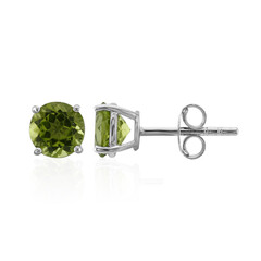 Burmese Peridot Silver Earrings