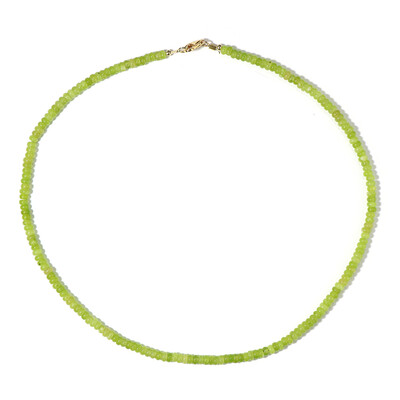 Lime Agate Silver Necklace