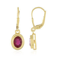 Bemainty Ruby Silver Earrings