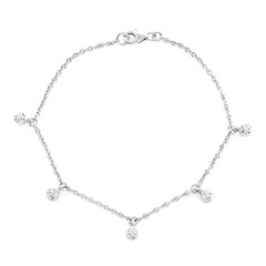 I2 (I) Diamond Silver Bracelet