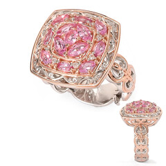 Pink Sapphire Silver Ring (Gems en Vogue)