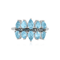 Swiss Blue Topaz Silver Ring