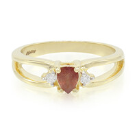 10K Unheated Padparadscha Sapphire Gold Ring