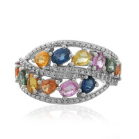 Fancy Sapphire Silver Ring