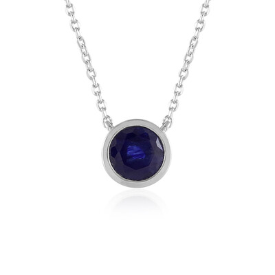 9K Madagascar Blue Sapphire Gold Necklace