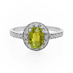 Cuprian Tourmaline Silver Ring