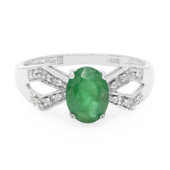 Bahia Emerald Silver Ring