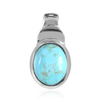 Kingman Blue Mojave Turquoise Silver Pendant