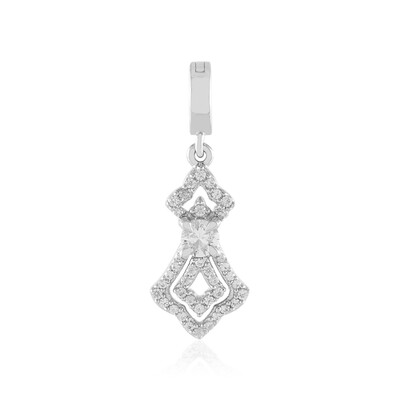 White Sapphire Silver Pendant