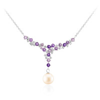 White Freshwater Pearl Silver Necklace