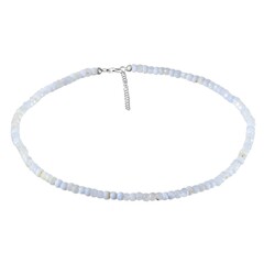 Blue Chalcedony Silver Necklace