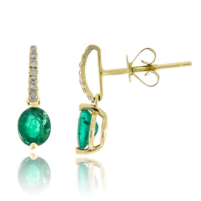 14K AAA Zambian Emerald Gold Earrings (CIRARI)