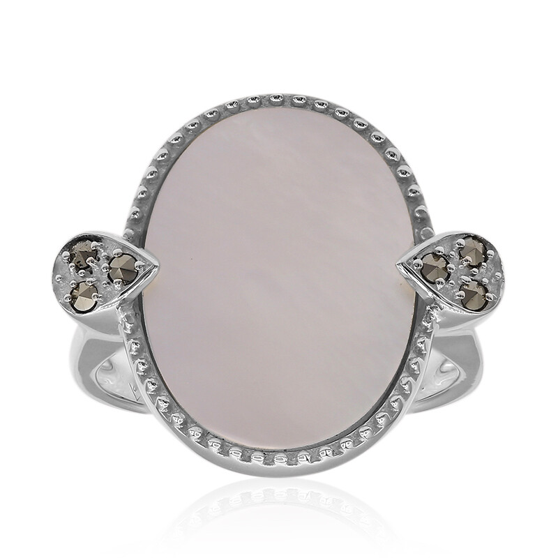 Oval Pearl & Marcasite Ring Oval Pearl & Marcasite Ring
