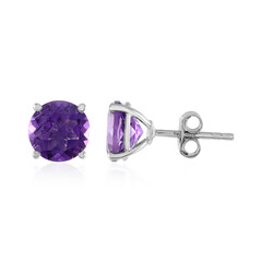 Zambian Amethyst Silver Earrings