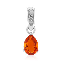AAA Mexican Fire Opal Silver Pendant