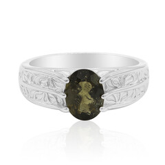 Moldavite Silver Ring