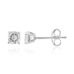 White Topaz Silver Earrings