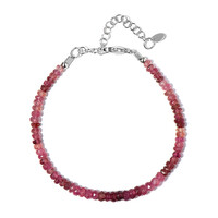 Pink Tourmaline Silver Bracelet