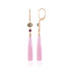 Lavender Chalcedony Silver Earrings (KM by Juwelo)