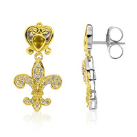 Yellow Sapphire Silver Earrings (Dallas Prince Designs)