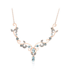 Sky Blue Topaz Silver Necklace