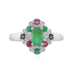 Socoto Emerald Silver Ring