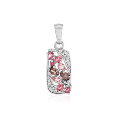 Pink Tourmaline Silver Pendant