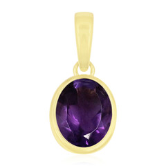 9K Zambian Amethyst Gold Pendant