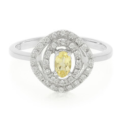 Yellow Apatite Silver Ring