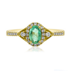 14K AAA Zambian Emerald Gold Ring (CIRARI)