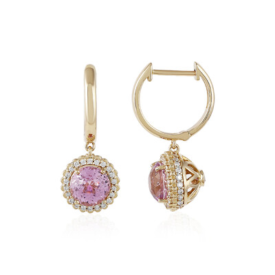 14K AAA Brazilian Kunzite Gold Earrings (de Melo)