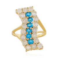 Rainbow Moonstone Silver Ring