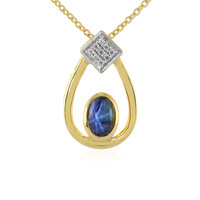 Blue Star Sapphire Silver Necklace