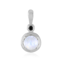 Rainbow Moonstone Silver Pendant
