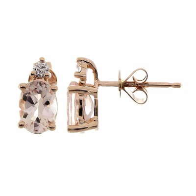 14K AAA Morganite Gold Earrings (CIRARI)