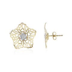 9K I1 (I) Diamond Gold Earrings (Ornaments by de Melo)