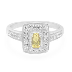 Yellow Beryl Silver Ring