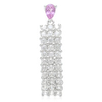 Unheated Purple Sapphire Silver Pendant
