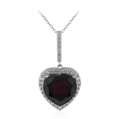Indian Garnet Silver Necklace