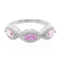 Pink Sapphire Silver Ring