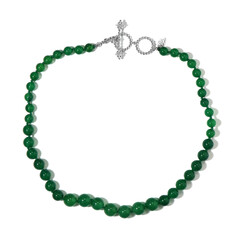 Green Agate Silver Necklace (Dallas Prince Designs)