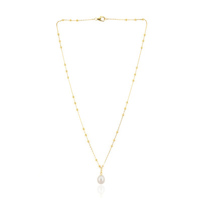 White Freshwater Pearl Silver Necklace