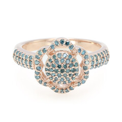 Fancy Diamond Silver Ring