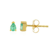 Ethiopian Emerald Silver Earrings