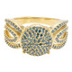 Fancy Diamond Silver Ring