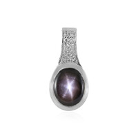 Black Star Sapphire Silver Pendant